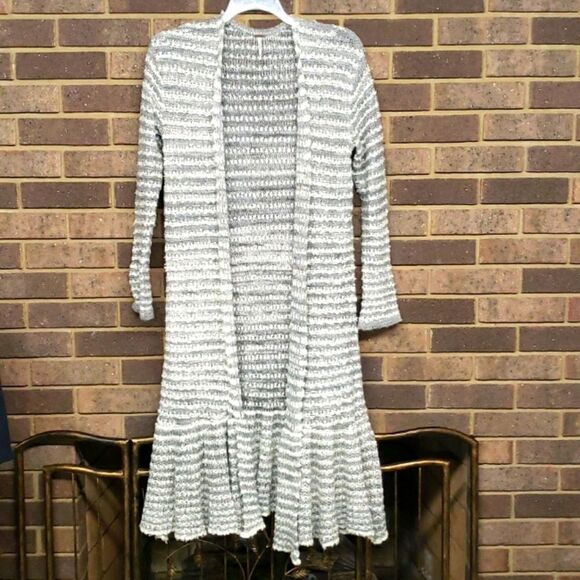 FREE PEOPLE Alpaca Duster Cardigan Grey Combination NWOT - Picture 7 of 13